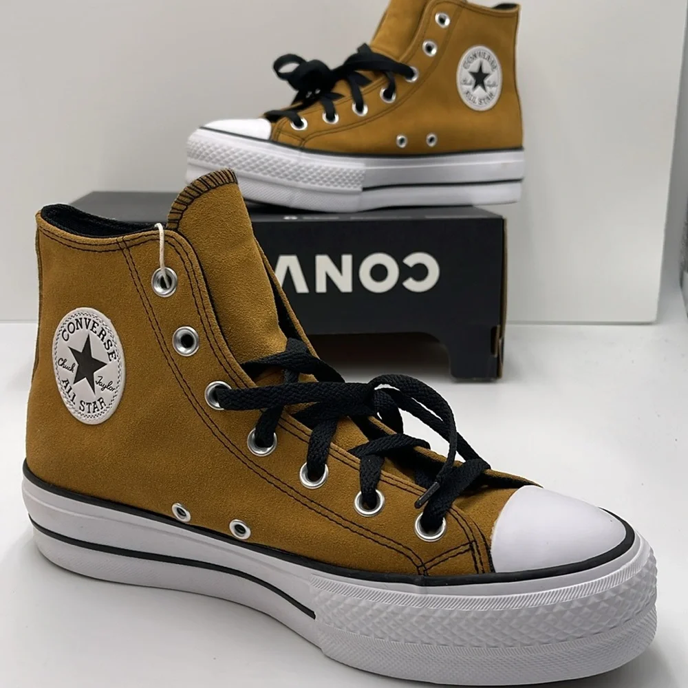 Converse WMNS CTAS LIFT HI DARK SOBA/WHITE/BLACK A13410C Platforms Sneakers